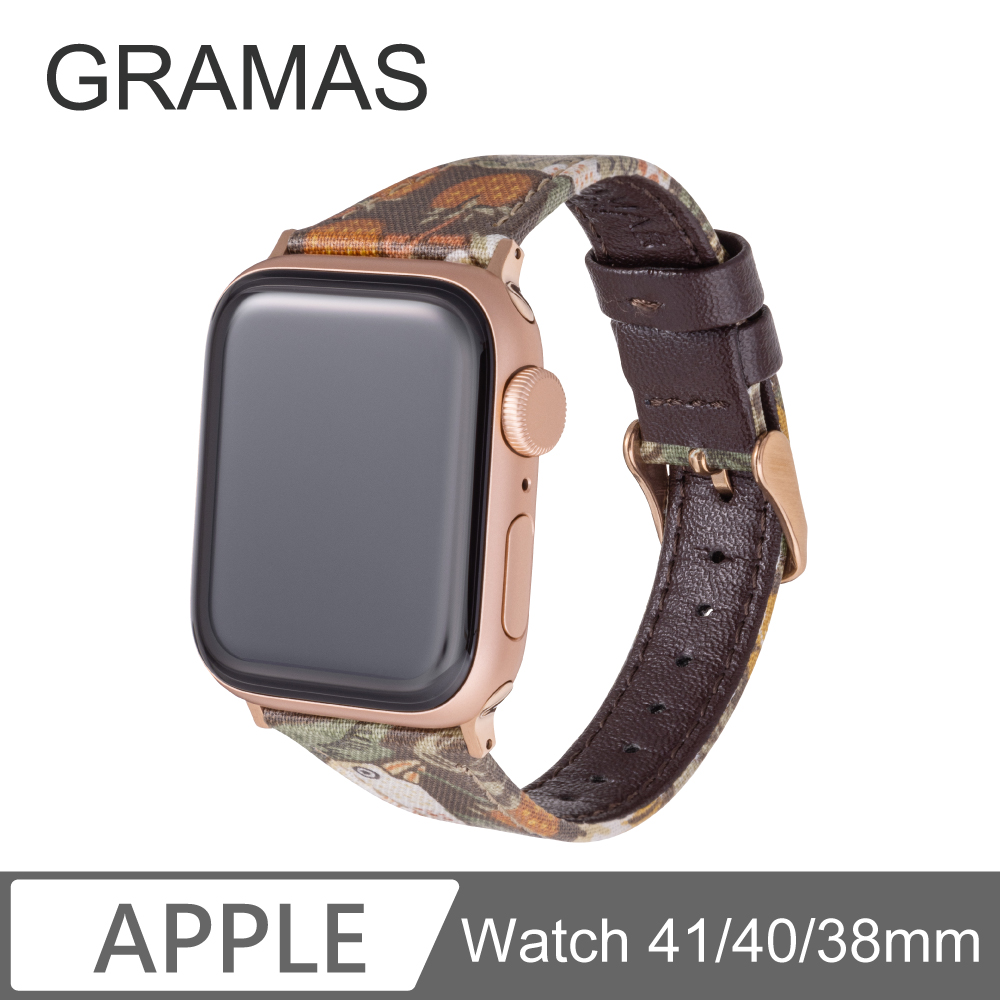 Gramas Apple Watch 38/40/41mm 仕女彩繪錶帶 BEST OF MORRIS 聯名限量款-棕色