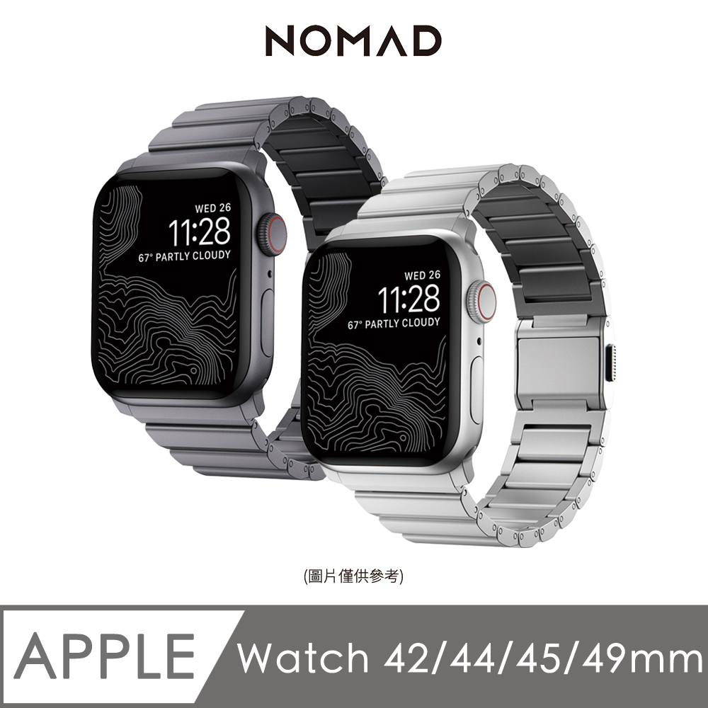美國NOMAD Apple Watch 超輕量鋁金屬錶帶-45mm