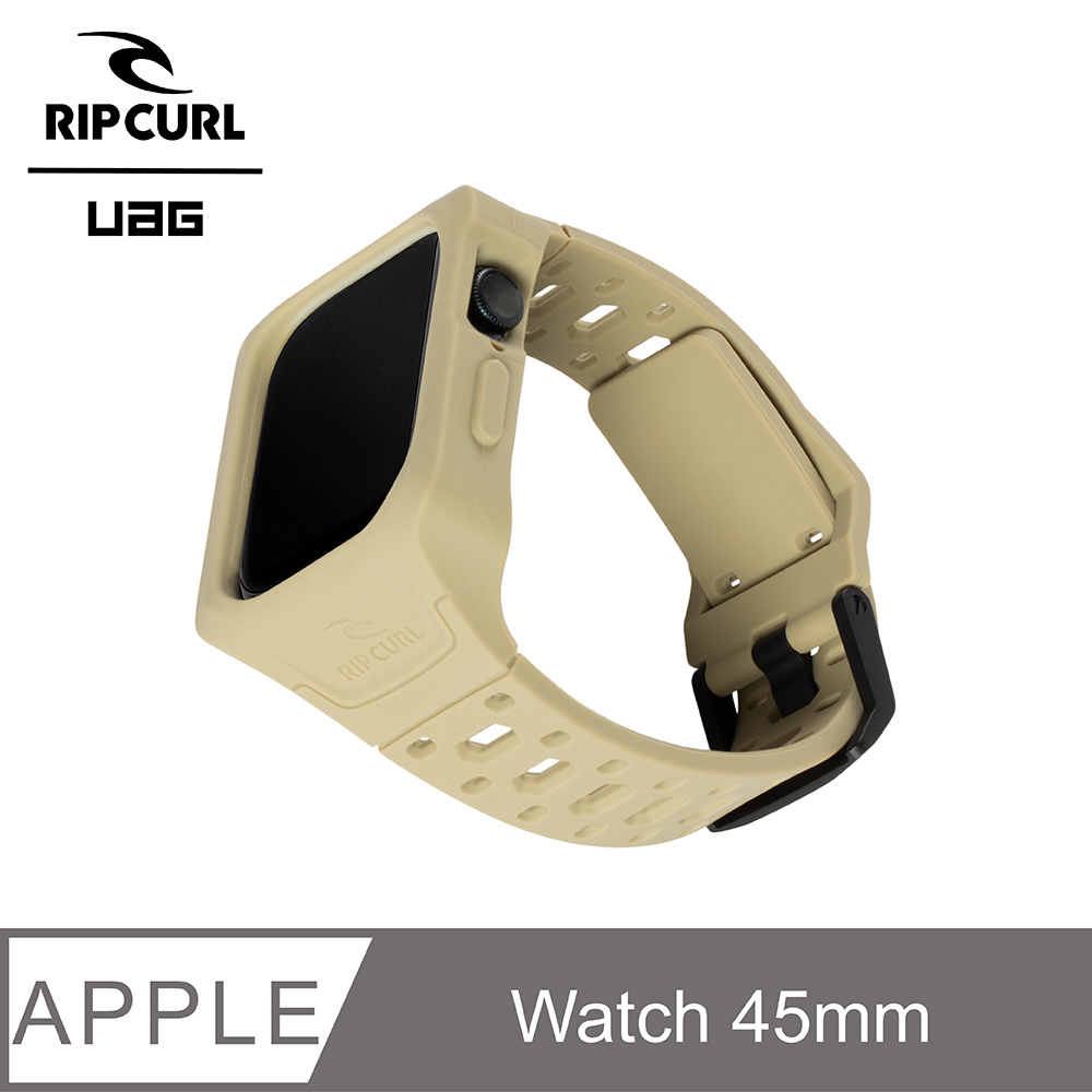UAG X RIP CURL Apple Watch 45mm 矽膠保護殻運動錶帶-越野沙