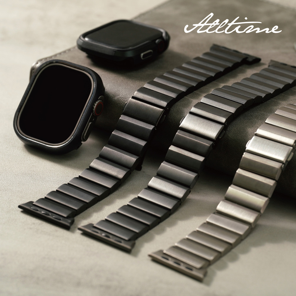 【完全計時】錶帶館｜Apple watch Ultra/8/7/SE2/6/SE/5/4梯形導角磨砂鈦錶帶 42/44/45MM全系列適用
