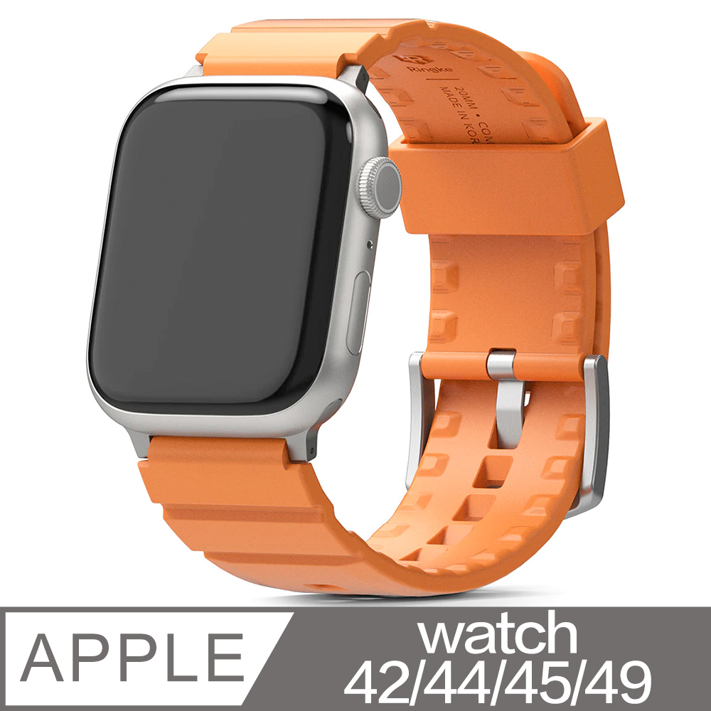 Rearth Ringke Apple Watch 42/44/45mm/49mm 矽膠運動錶帶(橘)