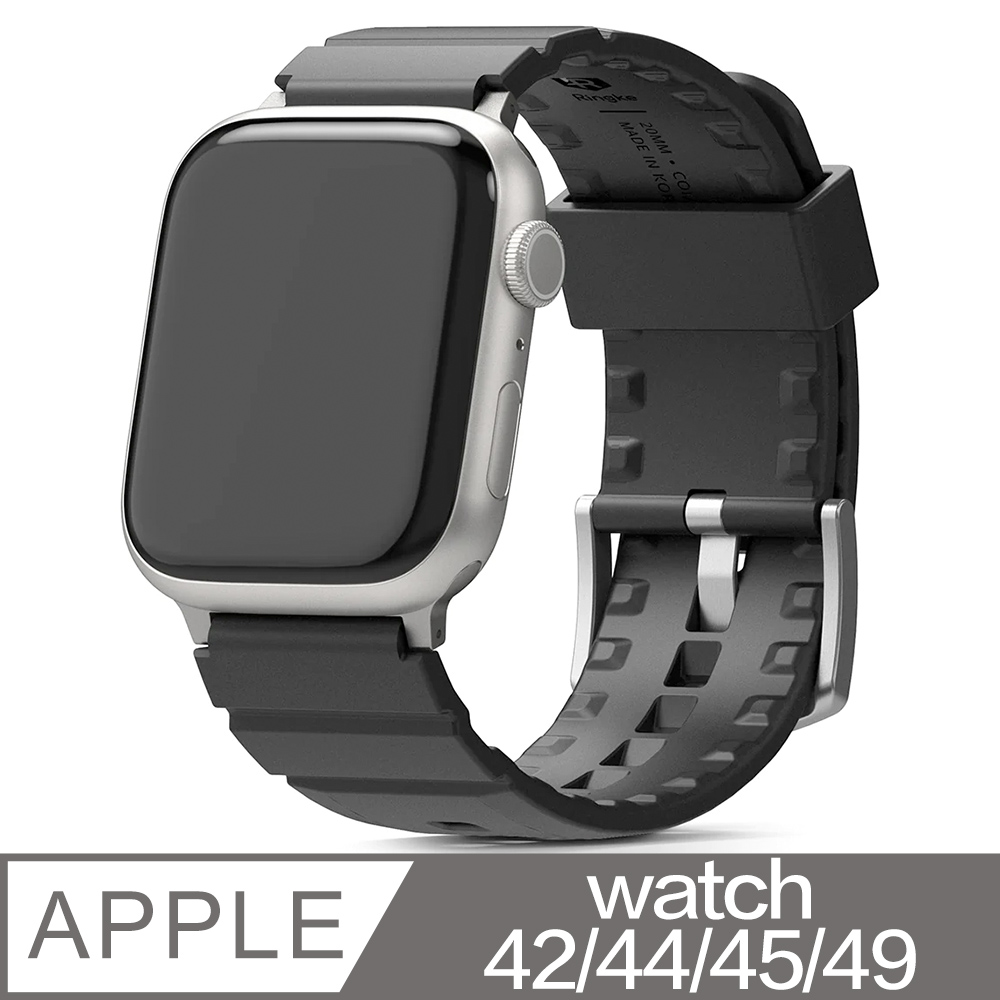 Rearth Ringke Apple Watch 42/44/45mm/49mm 矽膠運動錶帶(黑)