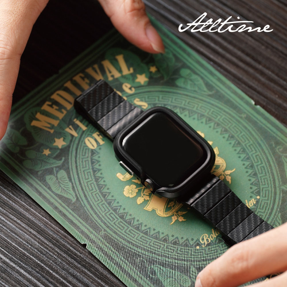 【完全計時】錶帶館｜Apple watch Ultra/8/7/SE2/6/SE/5/4碳纖紋理輕量錶帶