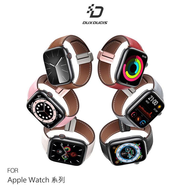 Apple Watch 專用真皮錶帶 38 / 40 / 41 mm 共用 (多色可選)#雙磁鐵設計#穿脫方便