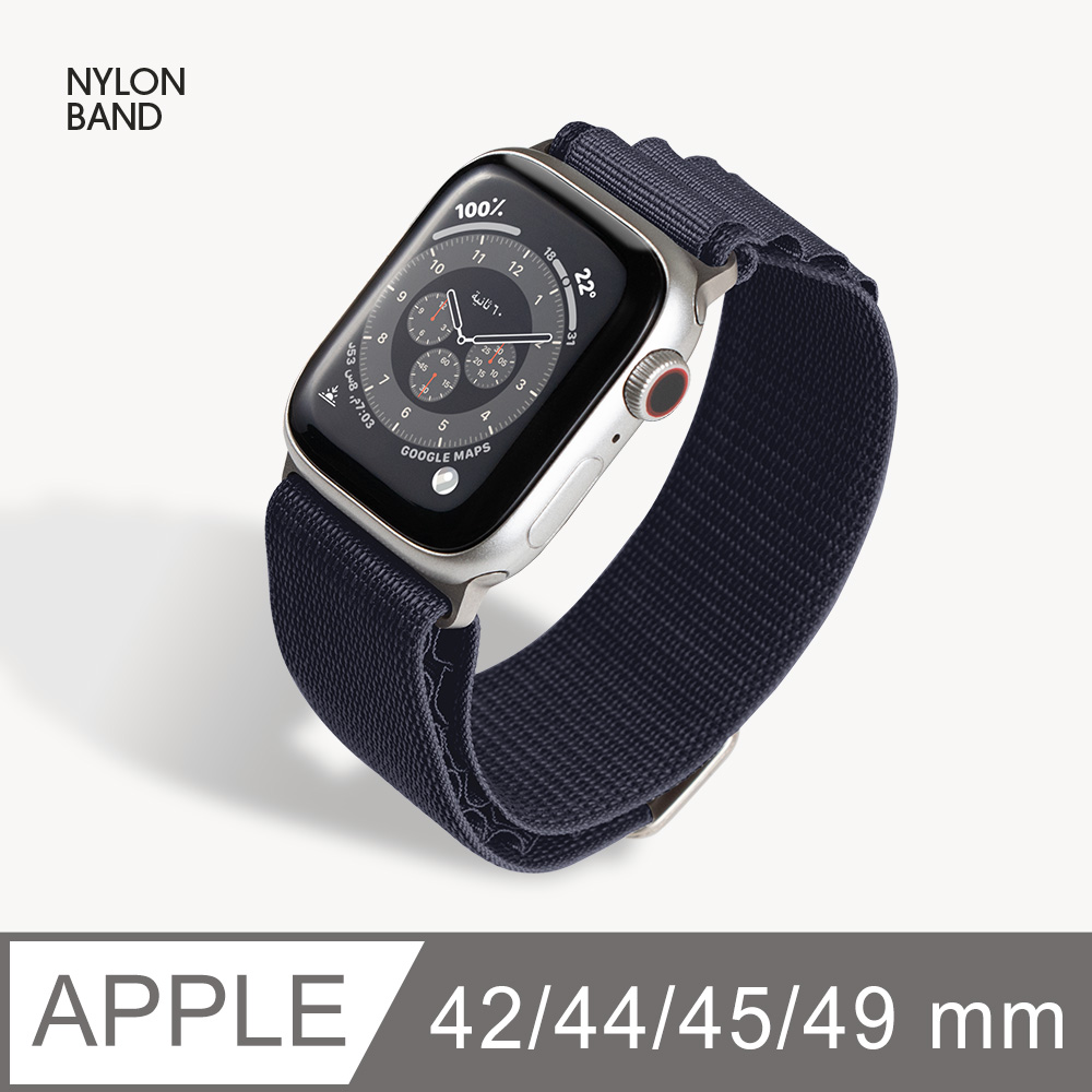 Apple Watch 錶帶 高山錶環 耐磨透氣 蘋果手錶適用 42/44/45/49mm (午夜藍)