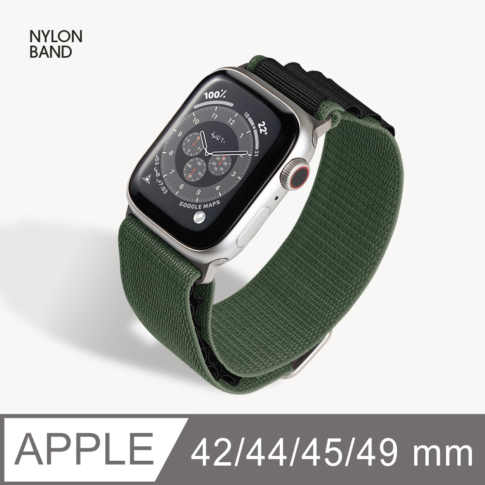 Apple Watch 錶帶 高山錶環 耐磨透氣 蘋果手錶適用 42/44/45/49mm (軍綠)