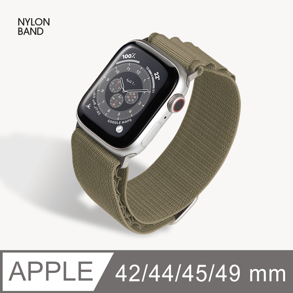 Apple Watch 錶帶 高山錶環 耐磨透氣 蘋果手錶適用 42/44/45/49mm (橄欖)