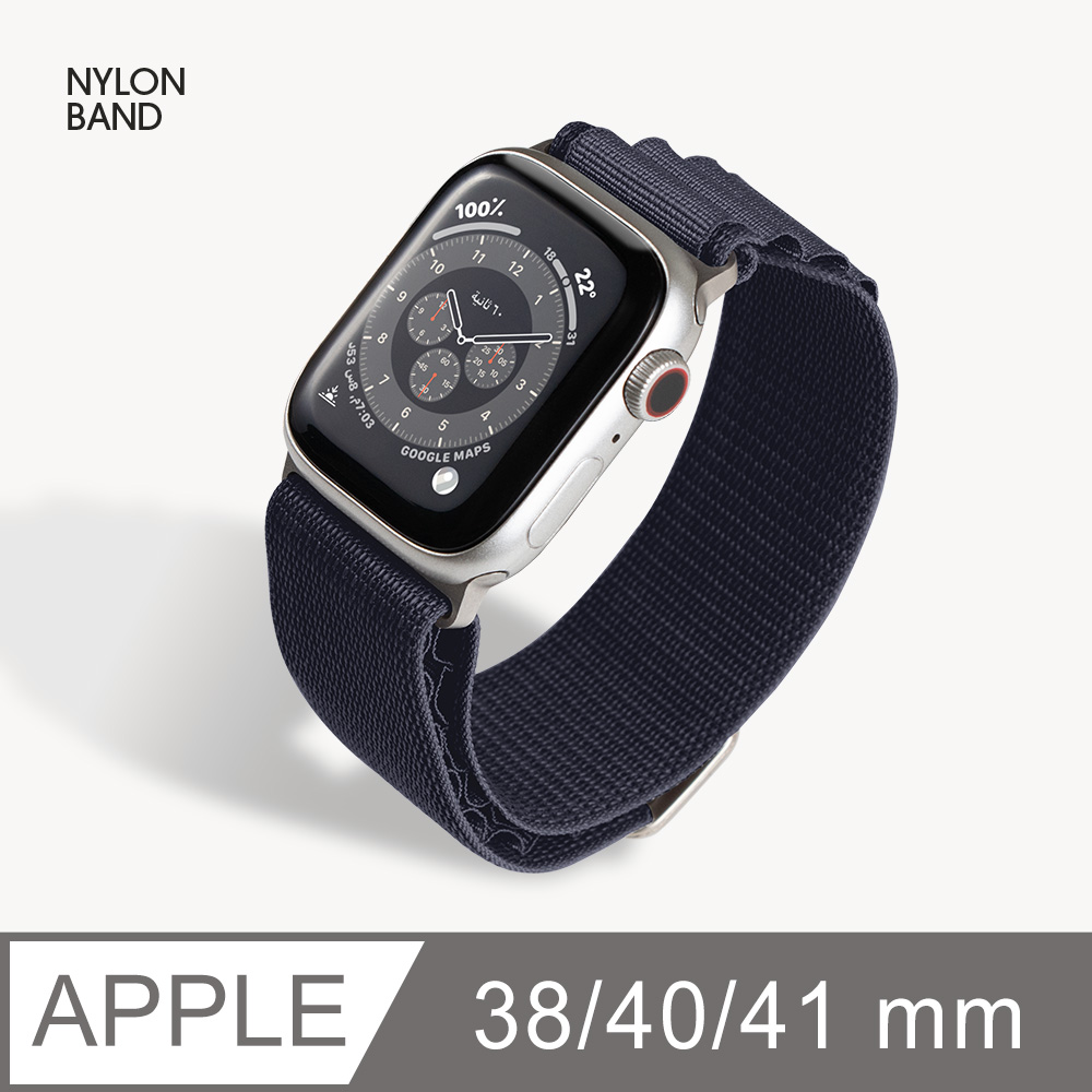 Apple Watch 錶帶 高山錶環 耐磨透氣 蘋果手錶適用 38/40/41mm (午夜藍)