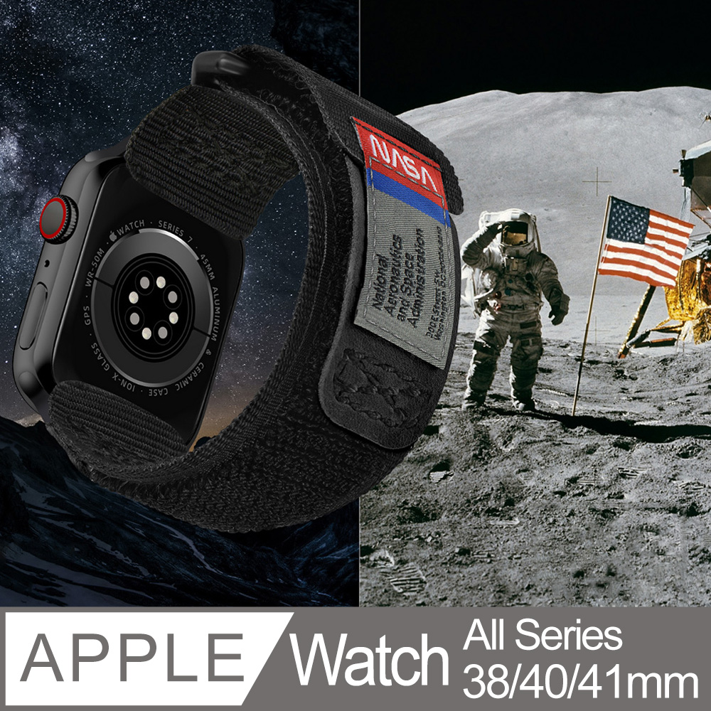 Apple Watch EDC-34 戰術尼龍混搭真皮皮革運動錶帶 (38/40/41mm 適用1-9代)