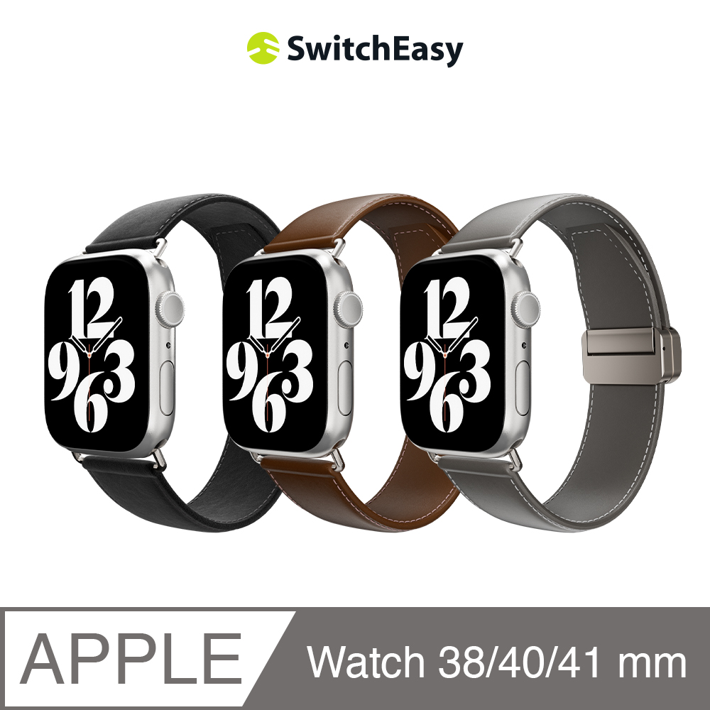 SwitchEasy 魚骨牌 Apple Watch Classic 真皮錶帶 38/40/41 mm