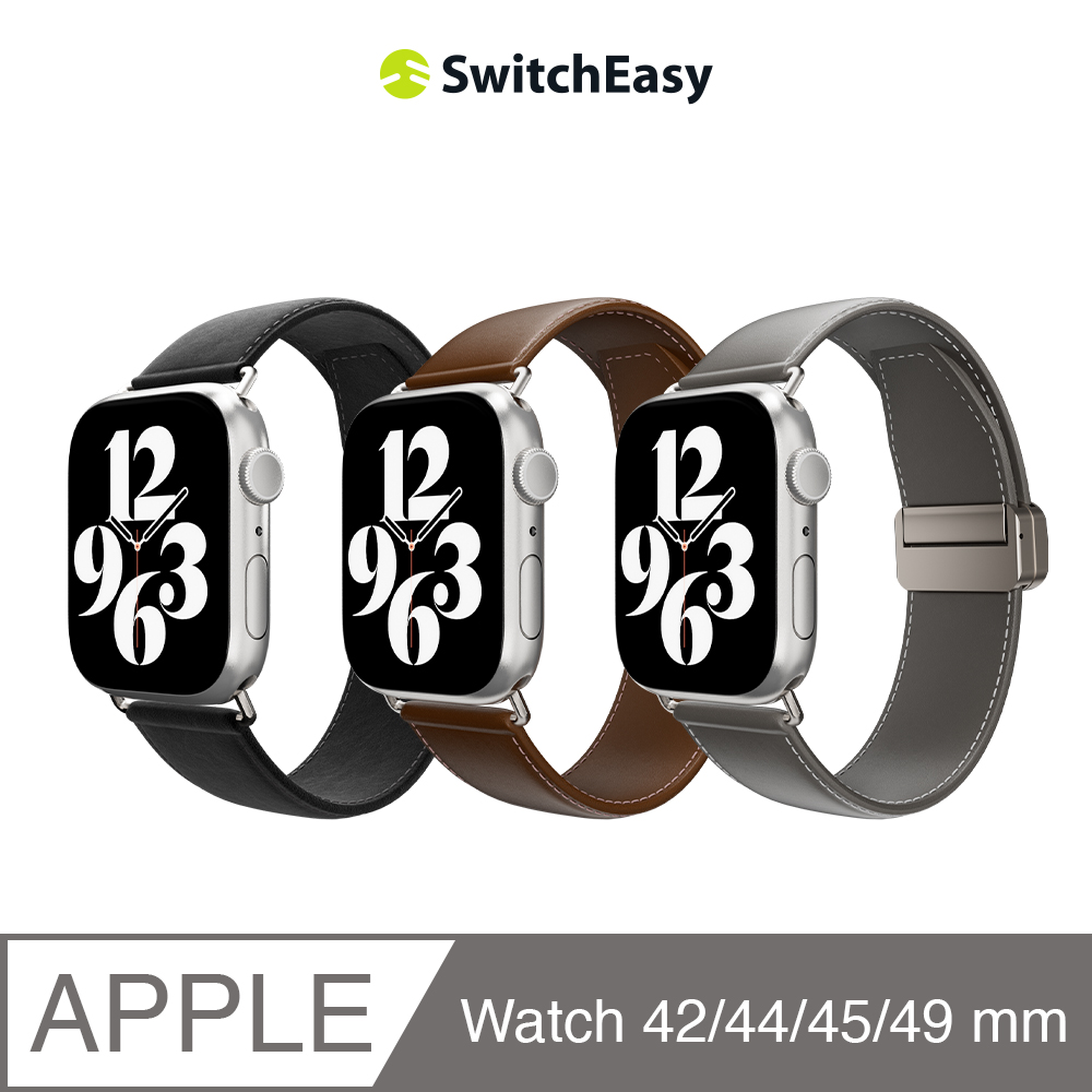 SwitchEasy 魚骨牌 Apple Watch Classic 真皮錶帶 42/44/45/49 mm