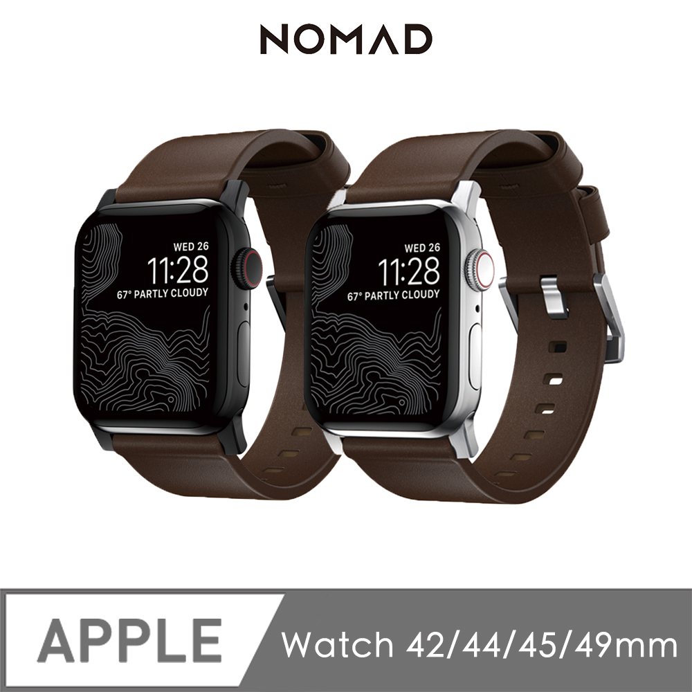 美國NOMADxHORWEEN Apple Watch專用皮革錶帶-摩登