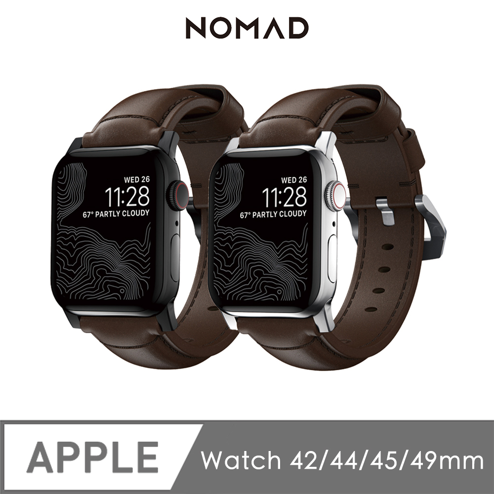 美國NOMADxHORWEEN Apple Watch專用 皮革錶帶-經典
