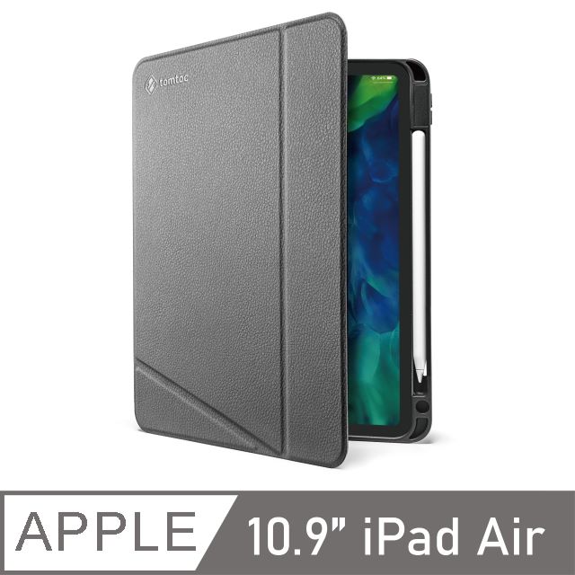 Tomtoc 多角度折疊平板保護套，黑，適用於10.9吋iPad air