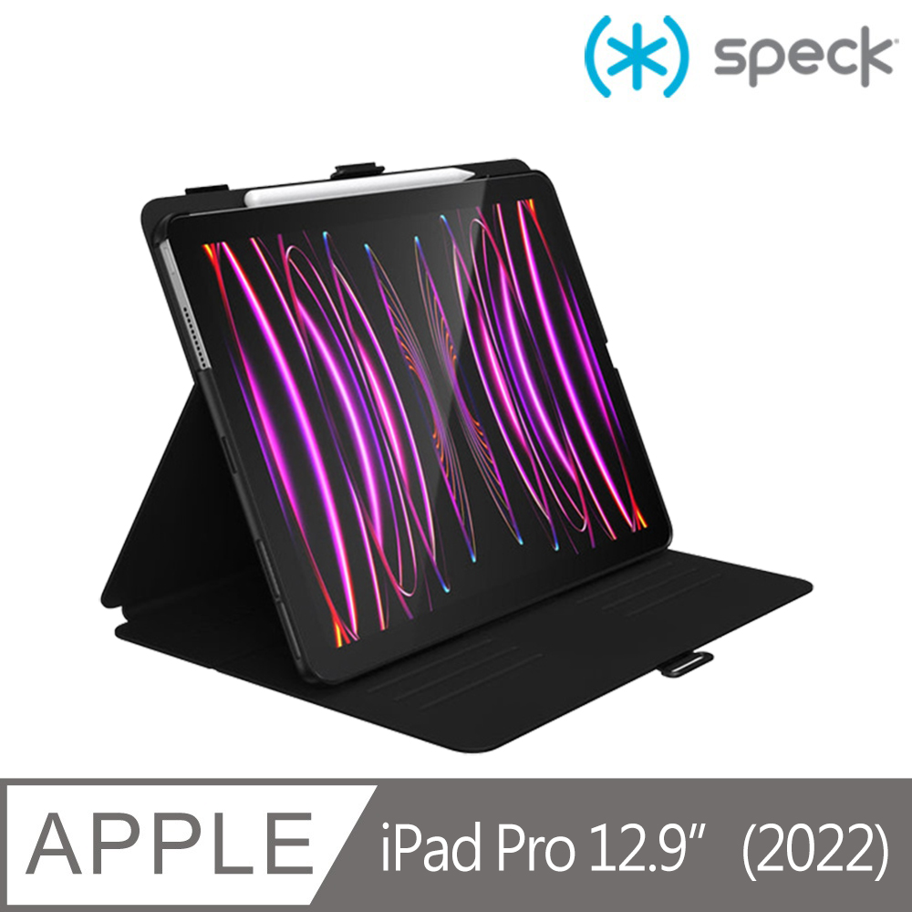 Speck Balance Folio iPad Pro 12.9吋(2022)多角度側翻皮套(黑色)