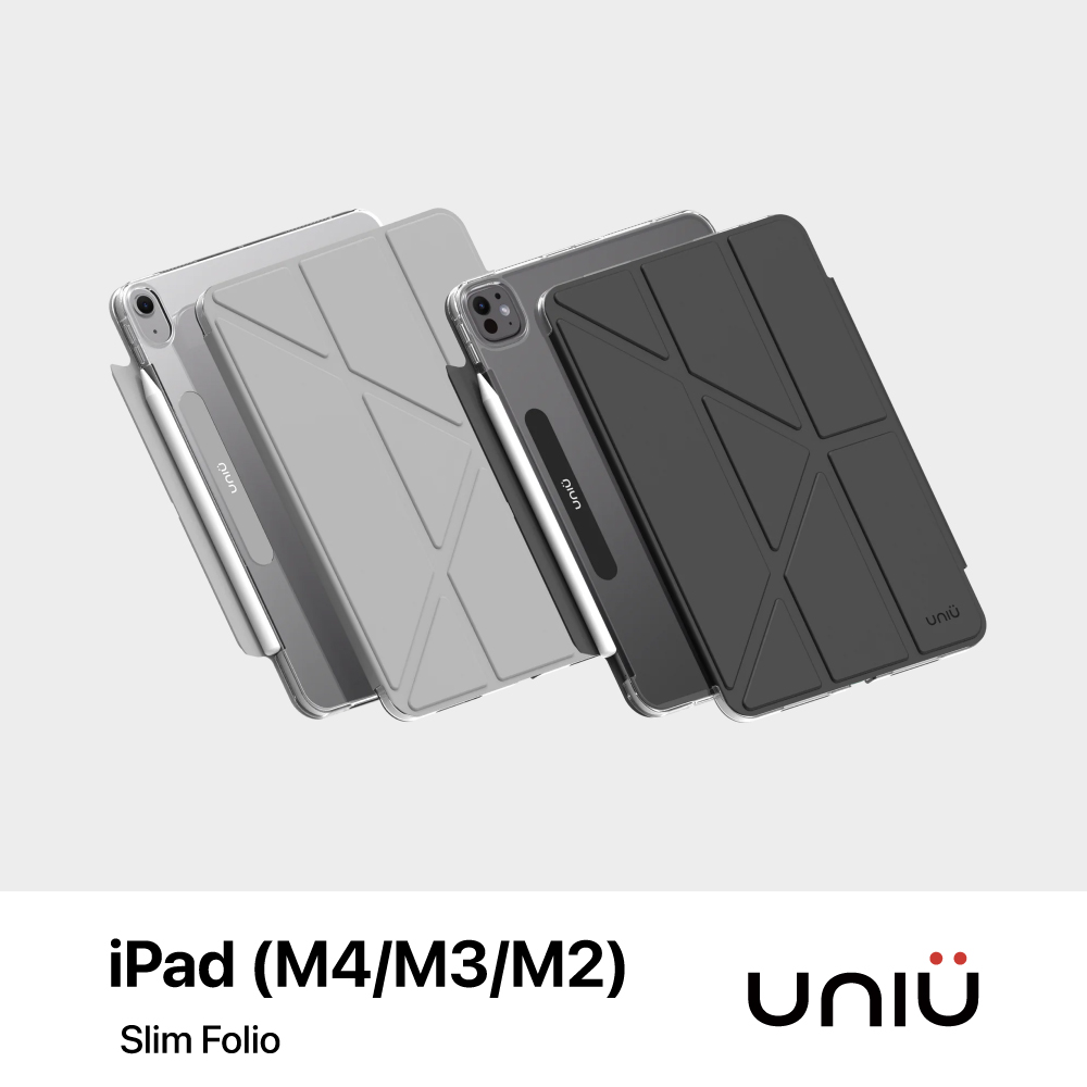 【UNIU】iPad Air 11/13吋 / iPad Pro 11/13吋 Slim Folio 超薄支架保護殼 (M4/M3/M2)