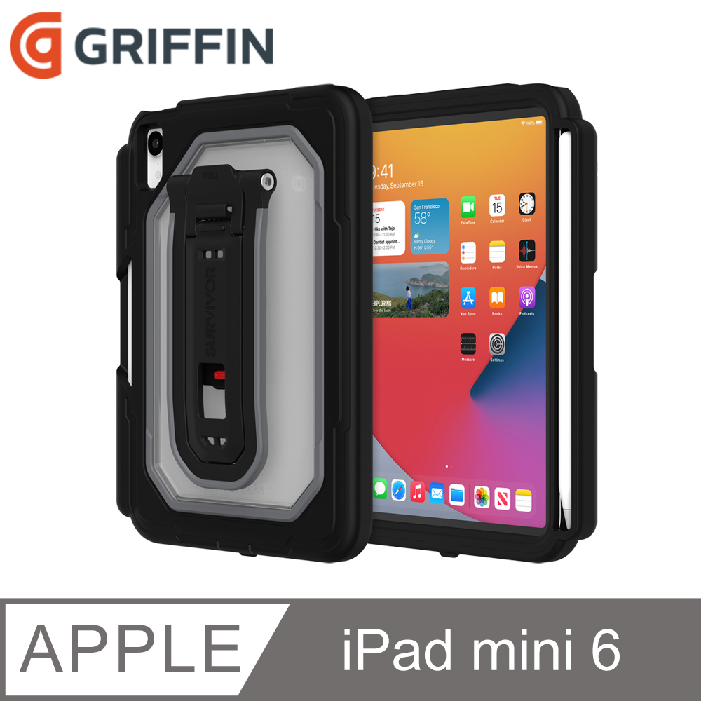 Griffin Survivor All-Terrain iPad mini 6 (8.3吋) 四層防護軍規防摔保護殼