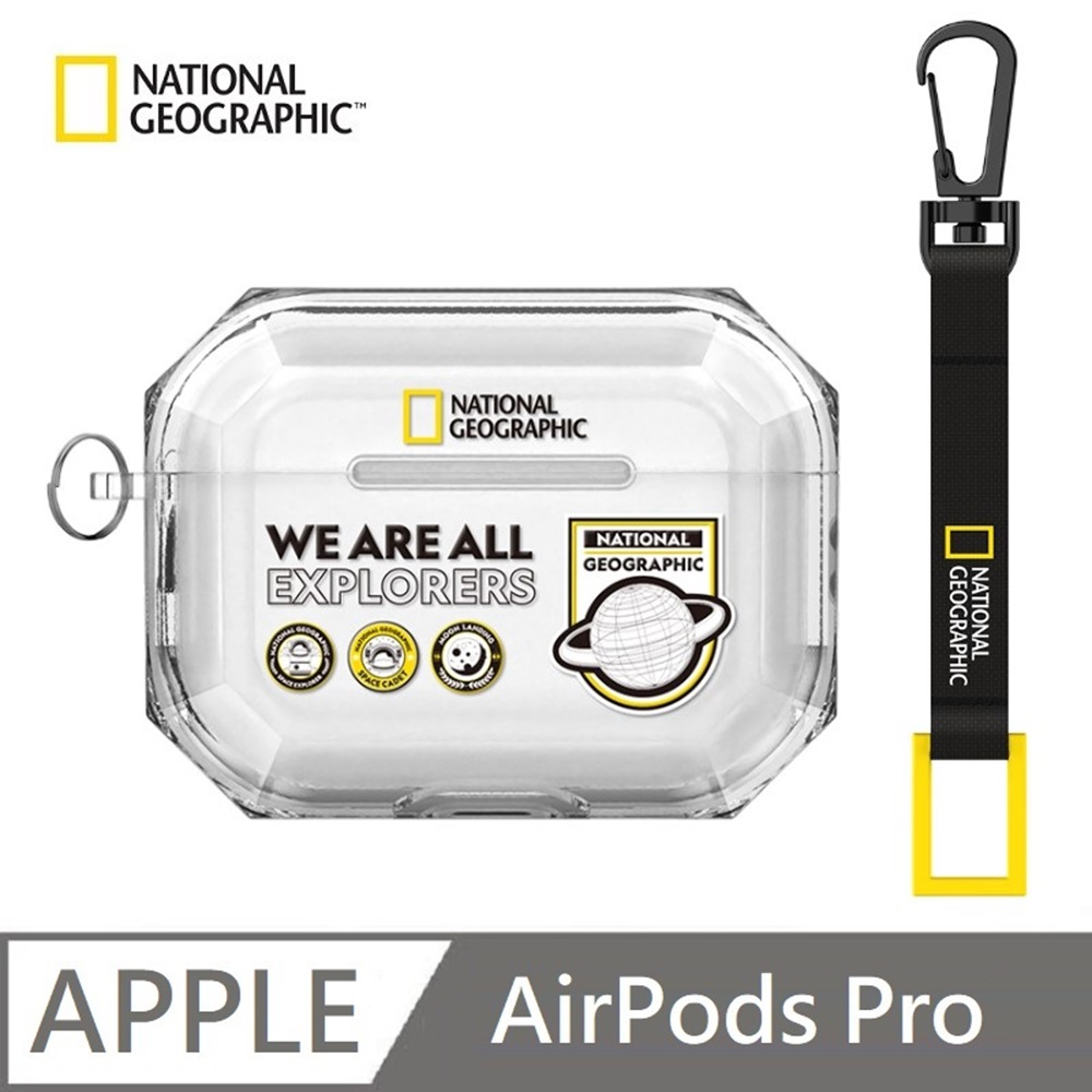【National Geographic 】 國家地理 Wappen 透明 耳機保護殼 適用 AirPods Pro - 空間