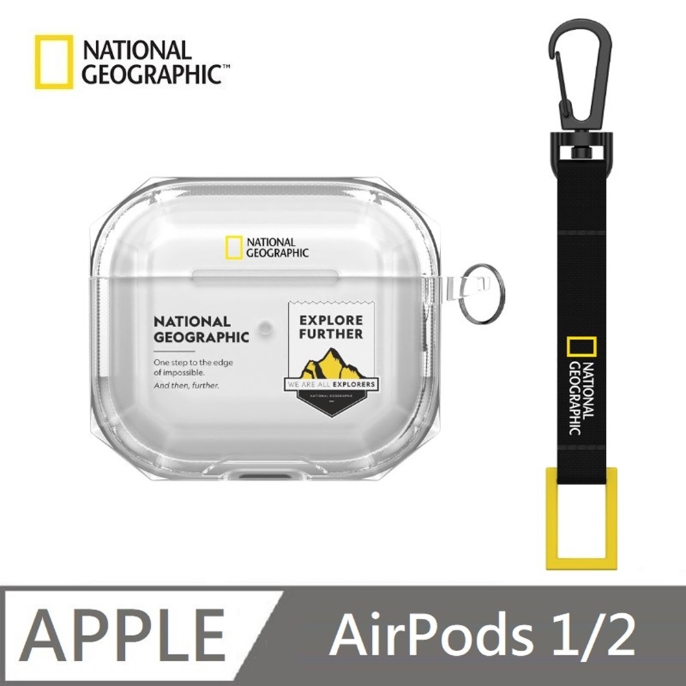 【National Geographic 】 國家地理 Wappen 透明 耳機保護殼 適用 AirPods 1 & 2 - 山脈