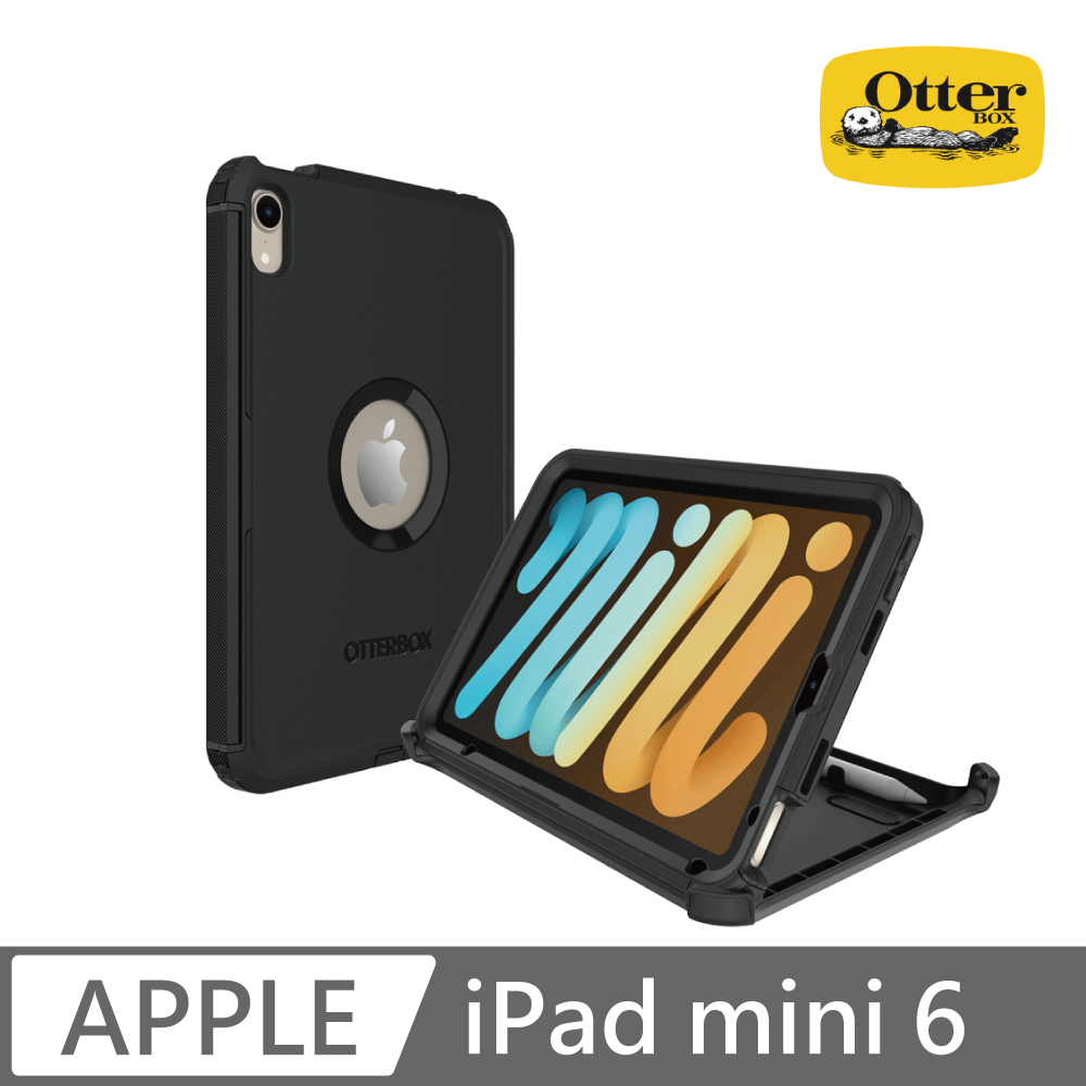OtterBox iPad mini 6 8.3吋 Defender防禦者系列保護殼-黑