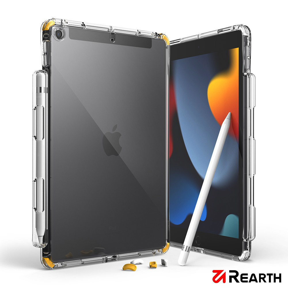 Rearth Ringke Apple iPad 7/8/9代(10.2寸) (Fusion+) 高質感保護殼(白+黃)