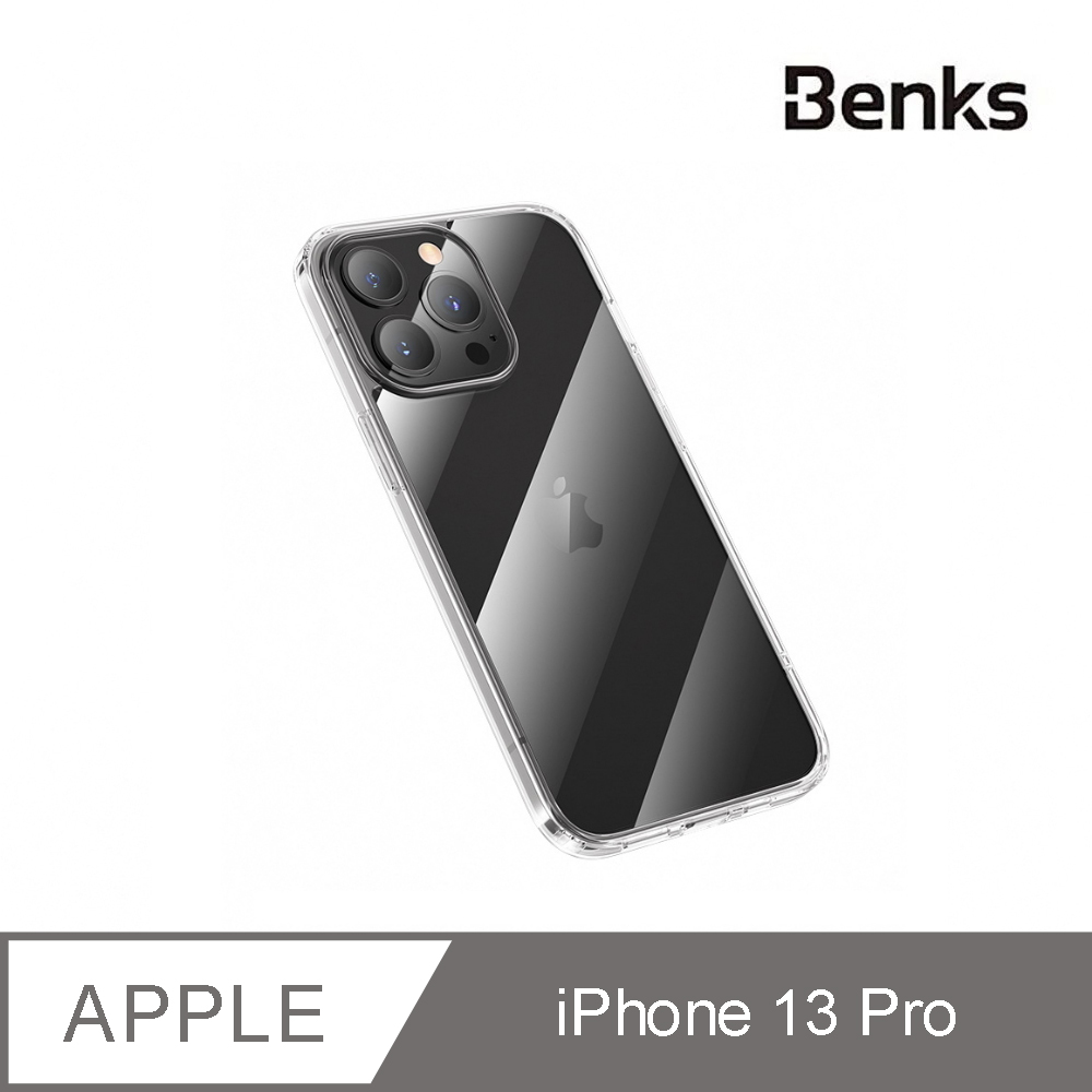 【Benks】軟邊玻璃保護殼琉璃系列 iPhone 13 Pro 6.1吋 透明Transparent