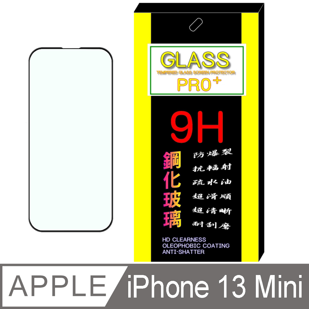 iPhone 13 Mini (全屏/全膠/黑框) 鋼化玻璃膜螢幕保護貼