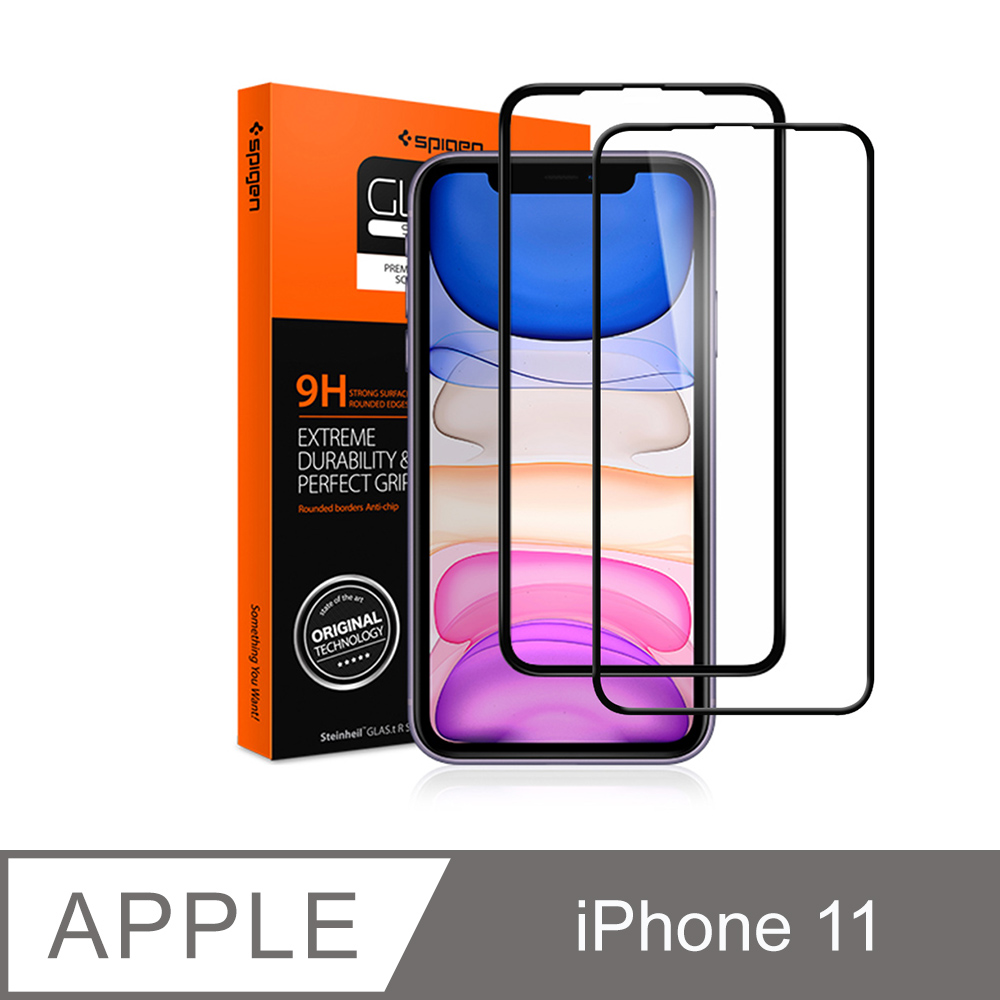 Spigen iPhone 11/XR共用 Align Master-玻璃保護貼(黑)