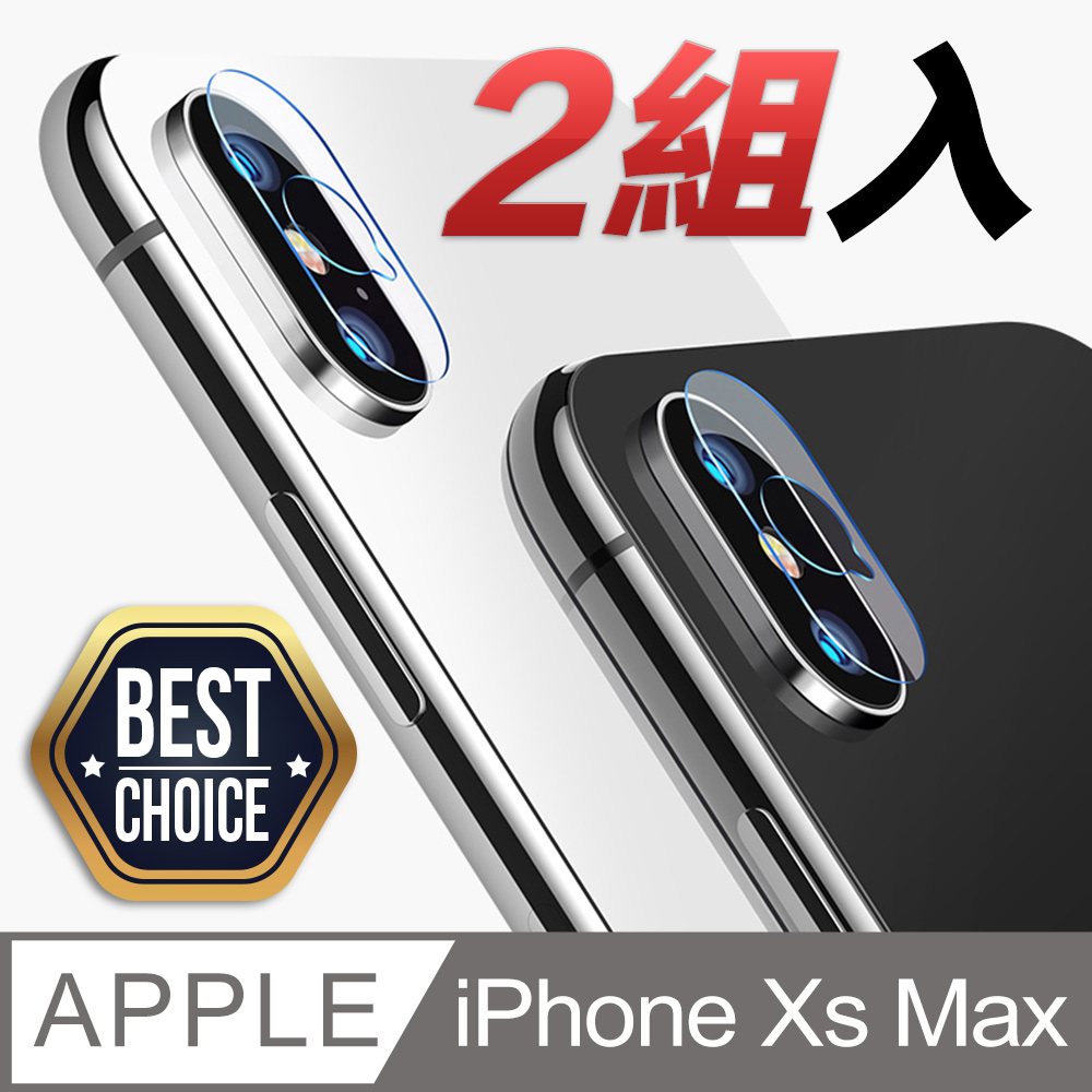 iPhone Xs Max【Q版】高透射鏡頭保護膜【2組入】