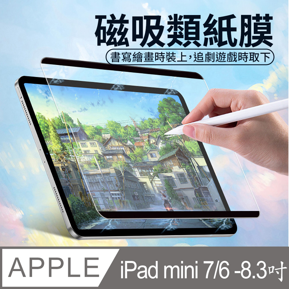 【HH】Apple iPad mini 7/6 -8.3吋-磁吸可拆卸繪畫紙感保護貼