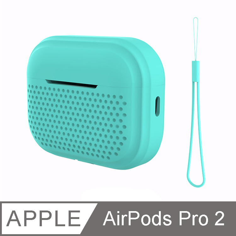 IN7 液態膠系列 Apple AirPods Pro 2 矽膠掛繩 耳機保護套-薄荷綠