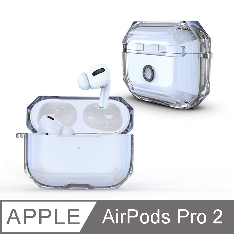 IN7 清透系列 AirPods Pro 2 透明撞色TPU 耳機保護套-黑色