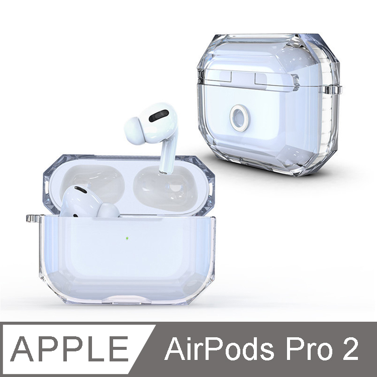 IN7 清透系列 AirPods Pro 2 透明撞色TPU 耳機保護套-白色