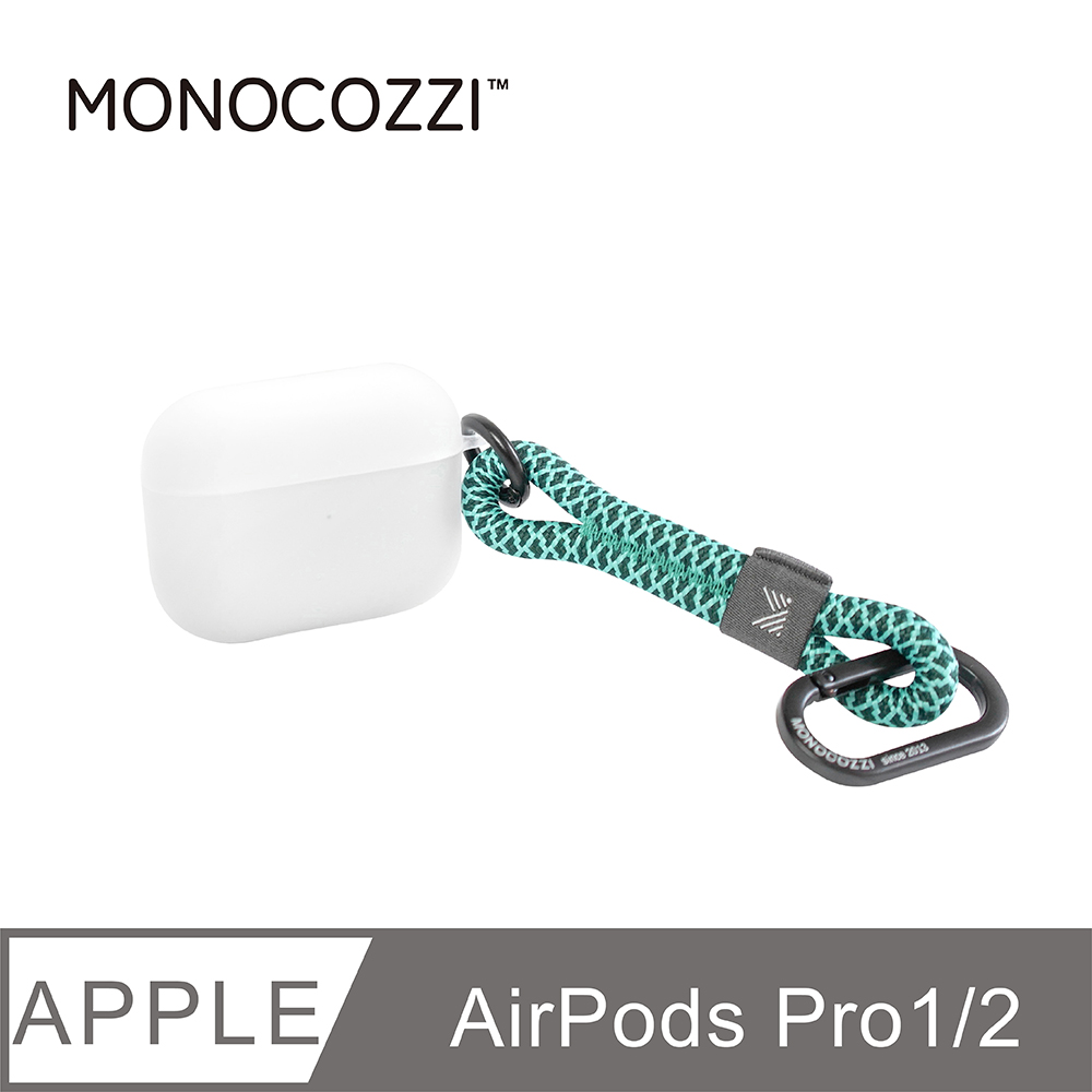 MONOCOZZI AirPods Pro 2 短掛繩霧透保護殼-綠 (共用1代)