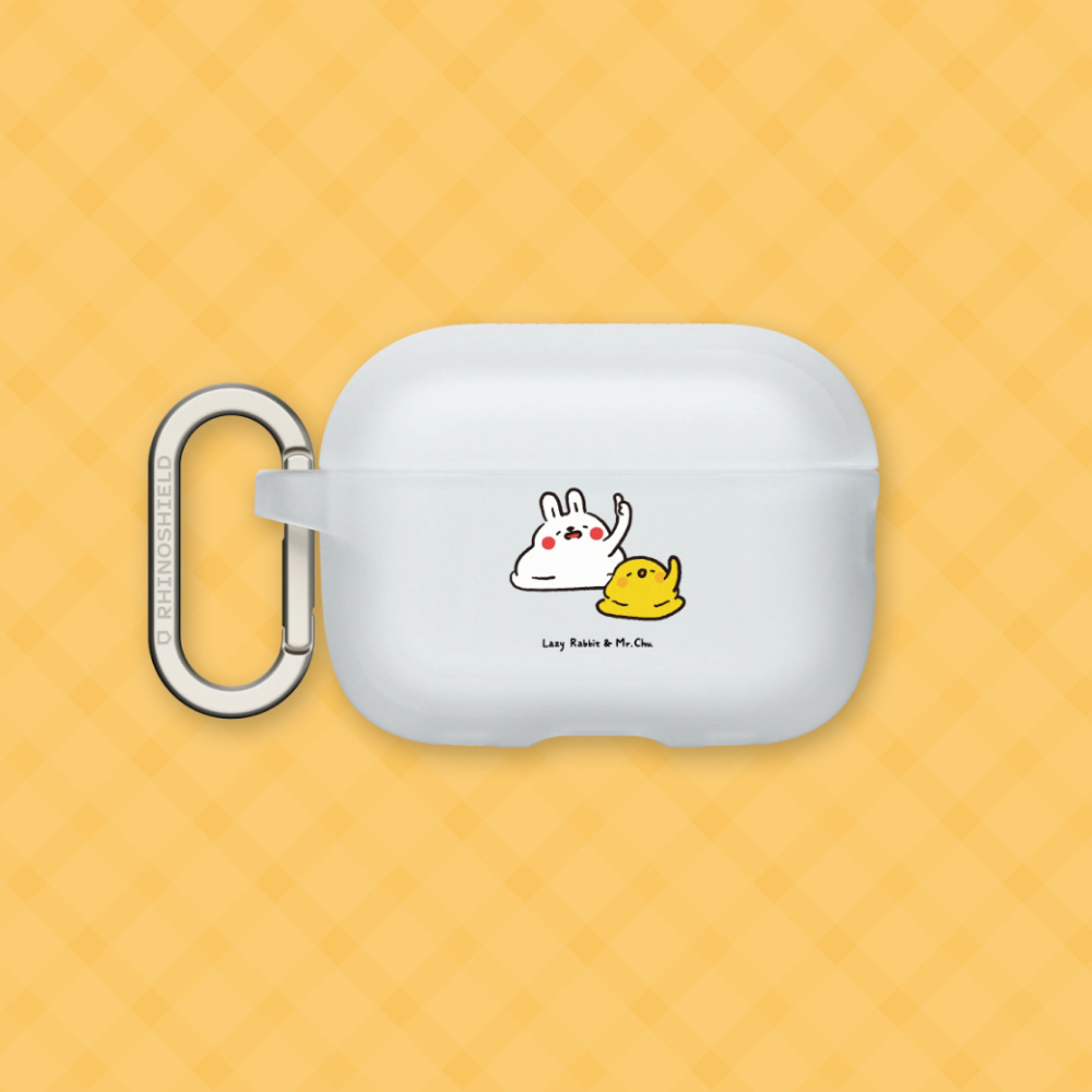 【犀牛盾】AirPods Pro 2 防摔保護殼｜懶散兔與啾先生系列-一起爛(多色可選)