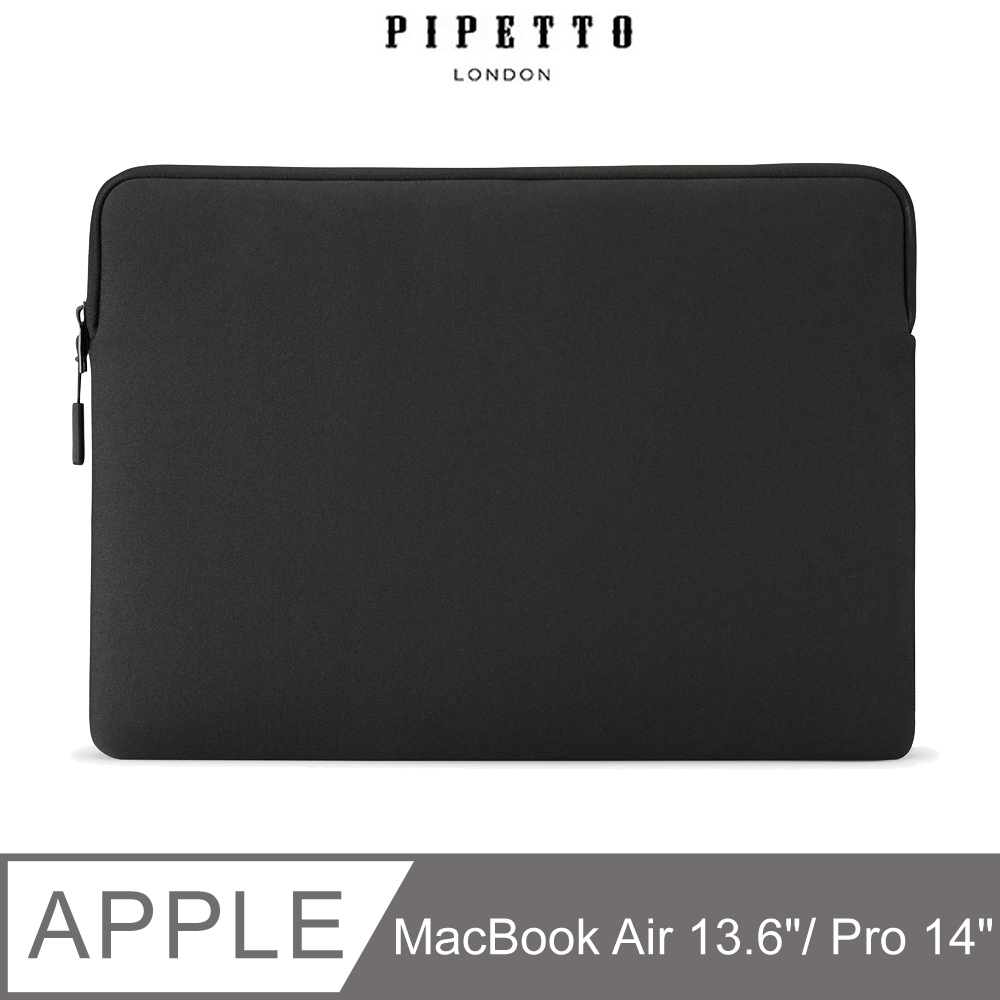 Pipetto MacBook Air 13.6吋 / Pro 14吋 Classic Fit 電腦包-黑色