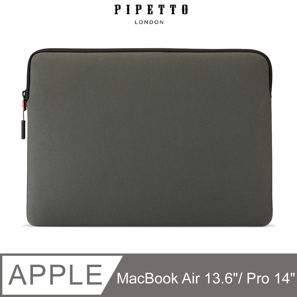 Pipetto MacBook Air 13.6吋 / Pro 14吋 Classic Fit 電腦包-灰綠色