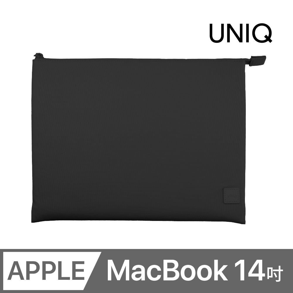 UNIQ Lyon 防潑水筆電收納保護包 MacBook 14 吋 午夜黑