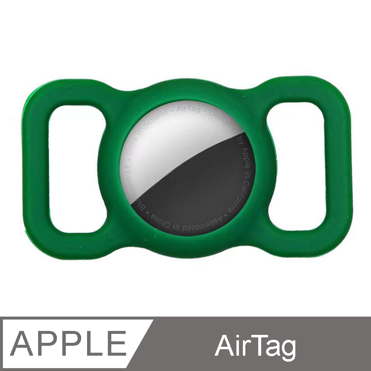 IN7 矽膠系列 Apple AirTag 寵物 防丟器 矽膠保護套-綠色