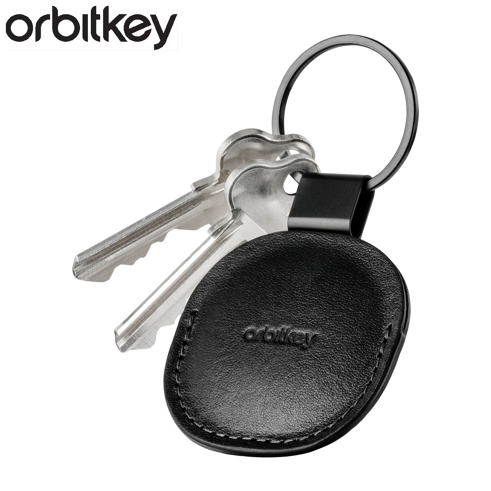 Orbitkey AirTag皮革鑰匙圈-黑