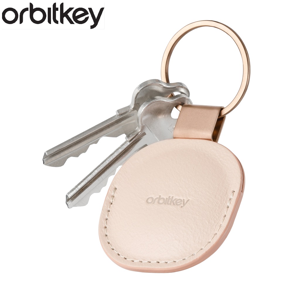 Orbitkey AirTag皮革鑰匙圈-粉