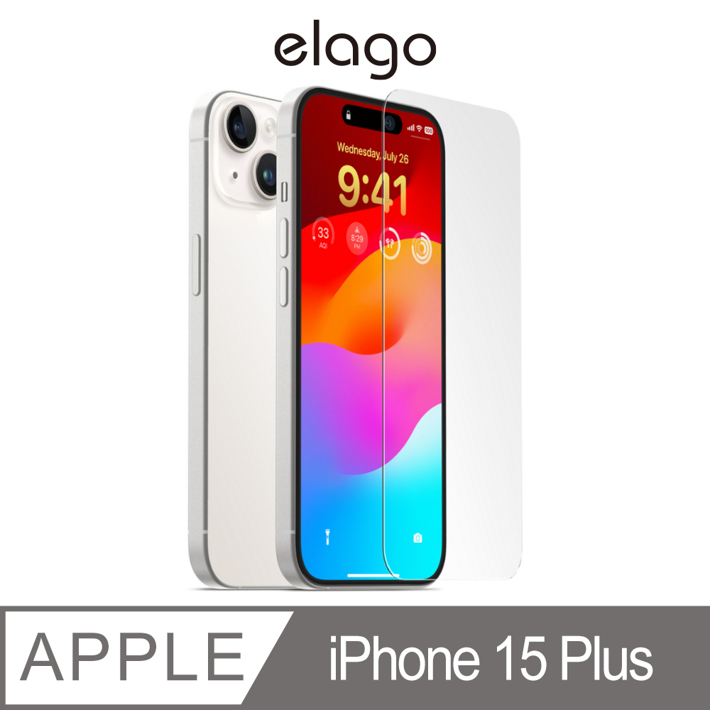 【elago】iPhone 15 Plus 6.7吋鋼化玻璃螢幕保護貼