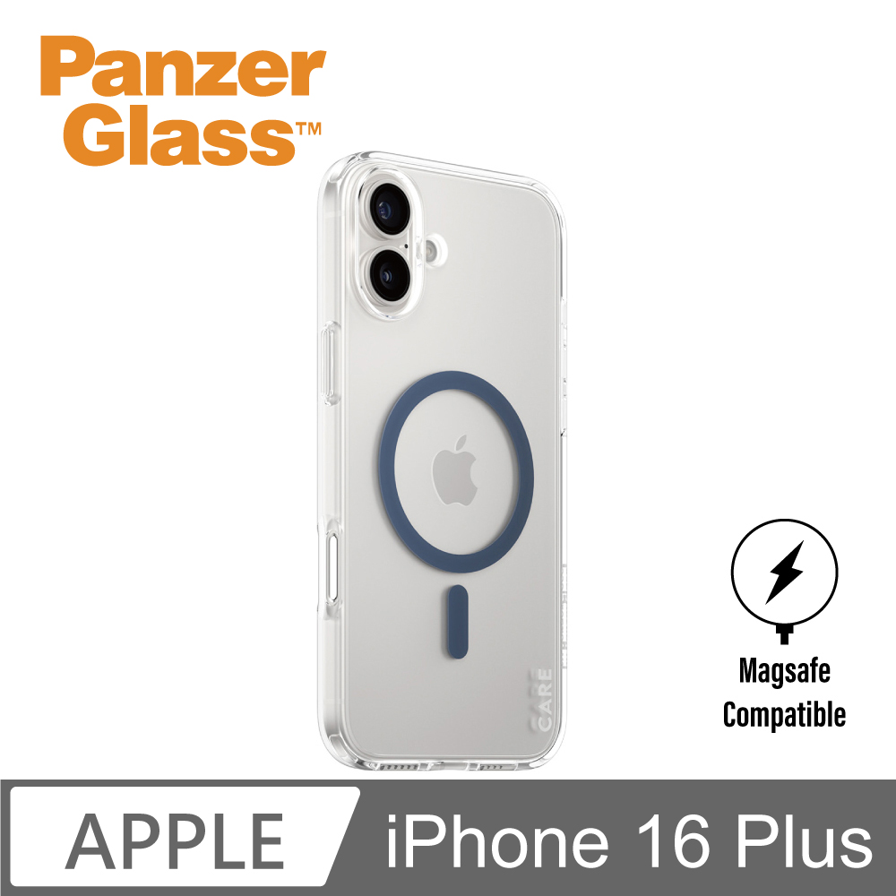 【PanzerGlass】iPhone 16 Plus 6.7吋 Flagship 磁吸透明防摔殼(透藍)