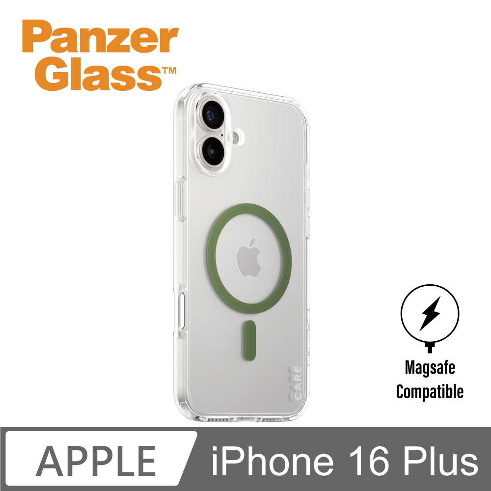 【PanzerGlass】iPhone 16 Plus 6.7吋 Flagship 磁吸透明防摔殼(透綠)