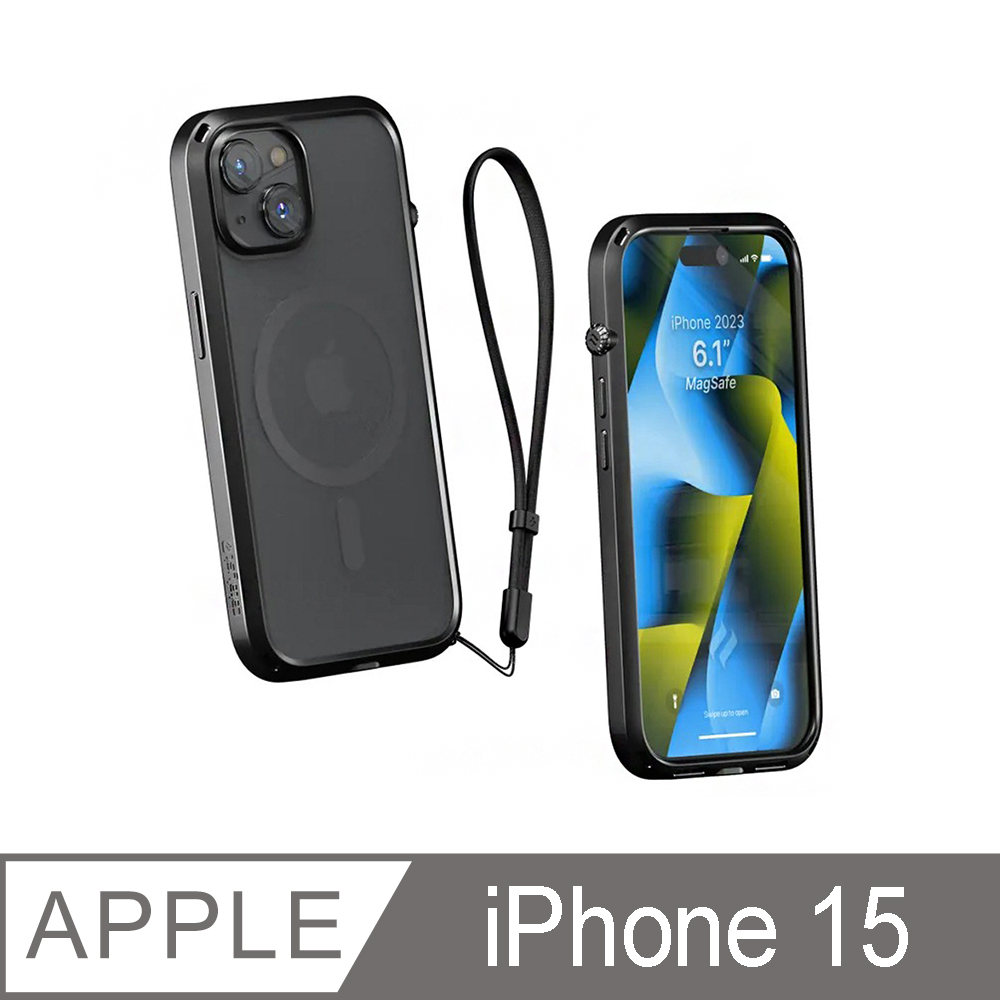 CATALYST iPhone15 (6.1吋) MagSafe防摔耐衝擊保護殼●霧黑