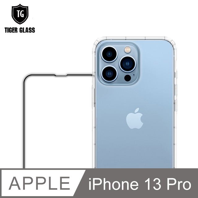 T.G Apple iPhone 13 Pro 6.1吋 手機保護超值2件組(透明空壓殼+鋼化膜)