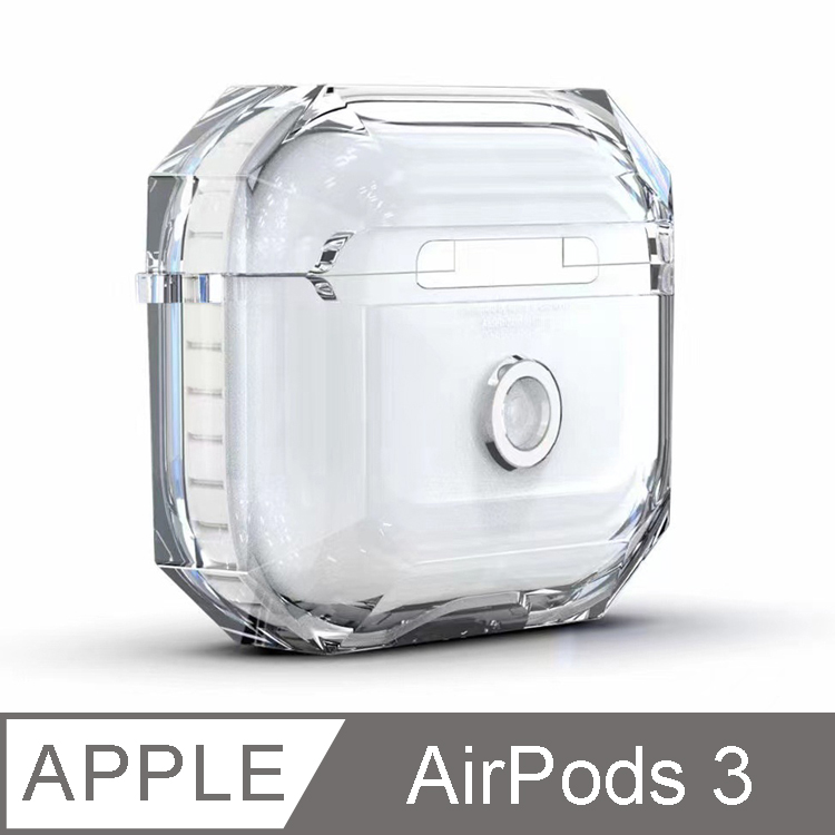 IN7 清透系列 AirPods 3 透明撞色TPU 耳機保護套-白色