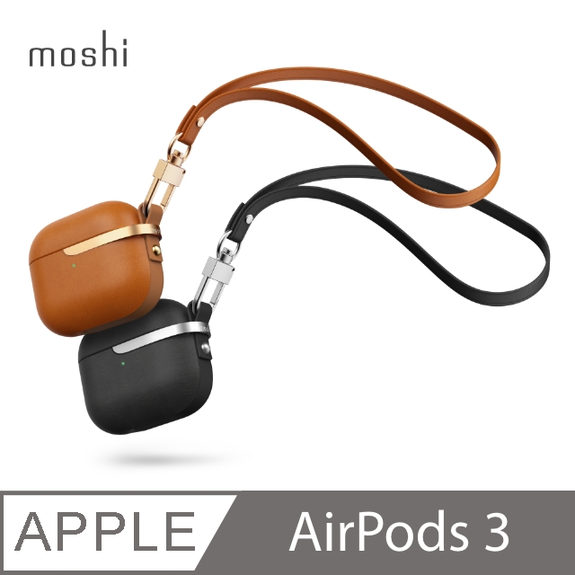 【moshi】AirPods 3 Pebbo Luxe 藍牙耳機充電盒皮革保護套