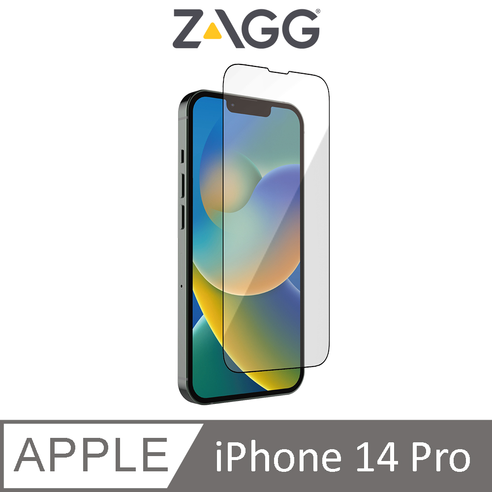 美國ZAGG iPhone 14 Pro 6.1 滿版鋼化玻璃手機保護貼/保貼-高清款/3倍強化