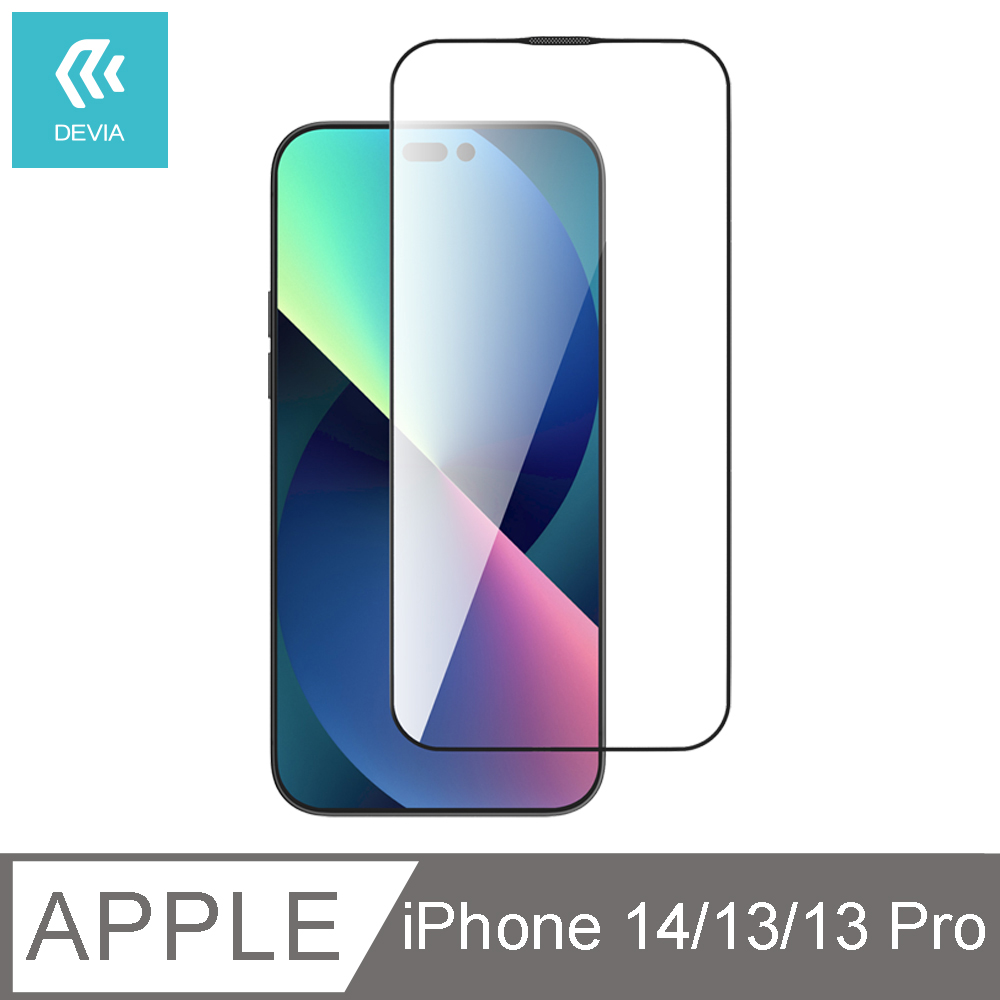 DEVIA iPhone 14 高清全屏鋼化玻璃保護貼-黑色